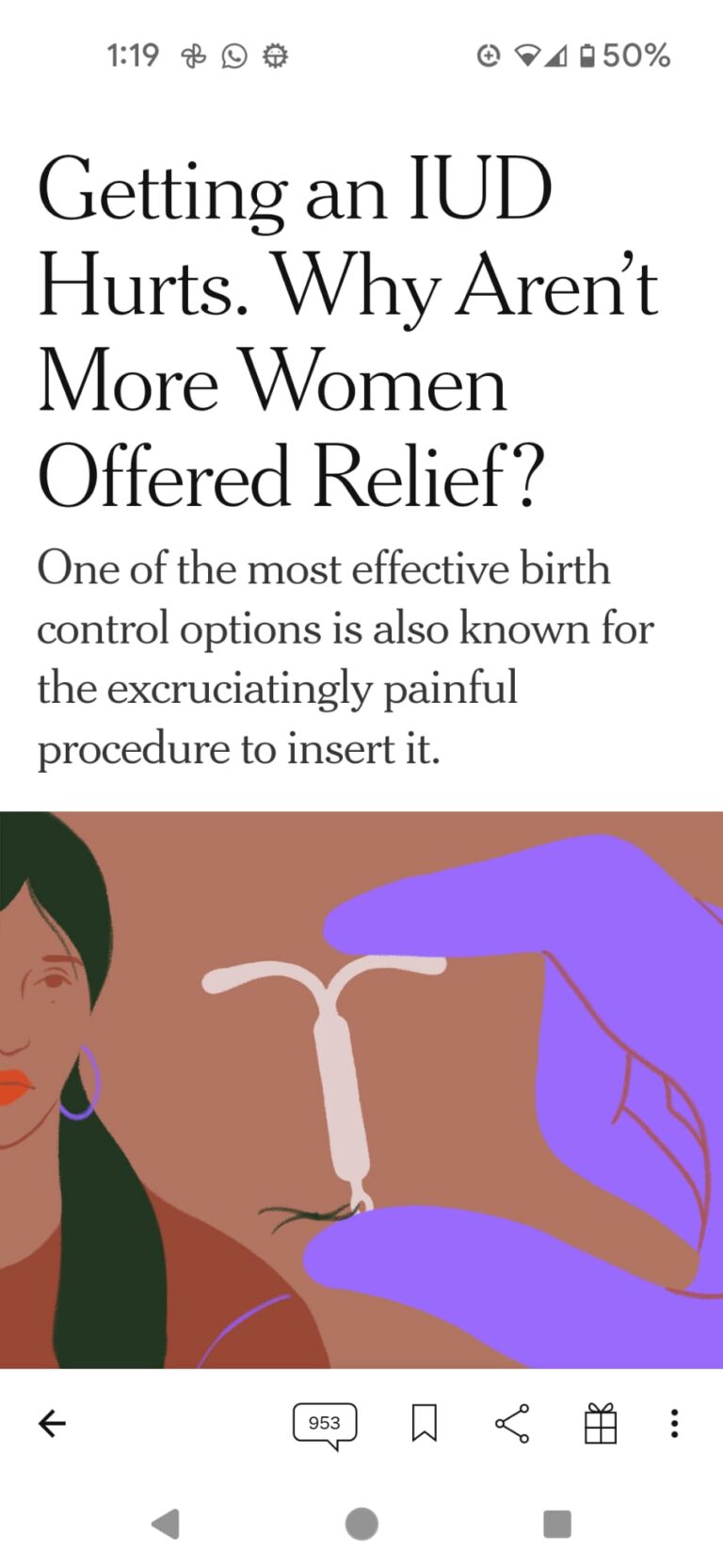 USA:  Despite being associated with pain, use of IUD increases