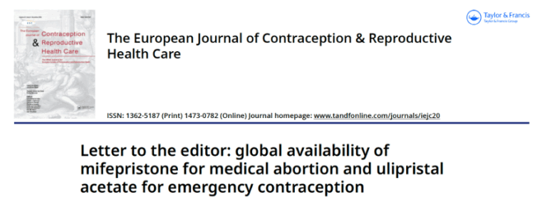 Global availability of UPA for emergency contraception and mifepristone for medical abortion